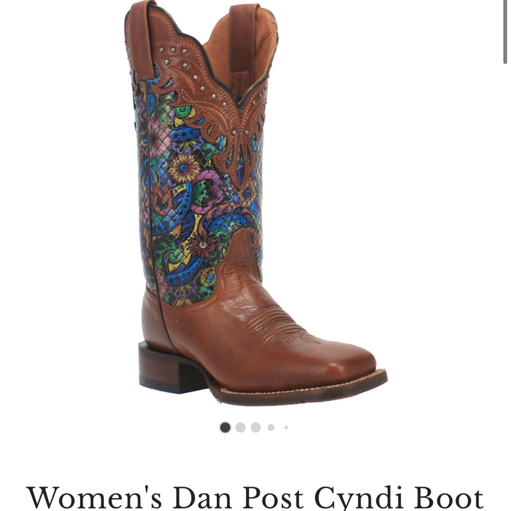 Dan Post Women's Cyndi Heeled Boots - Brown and Blue